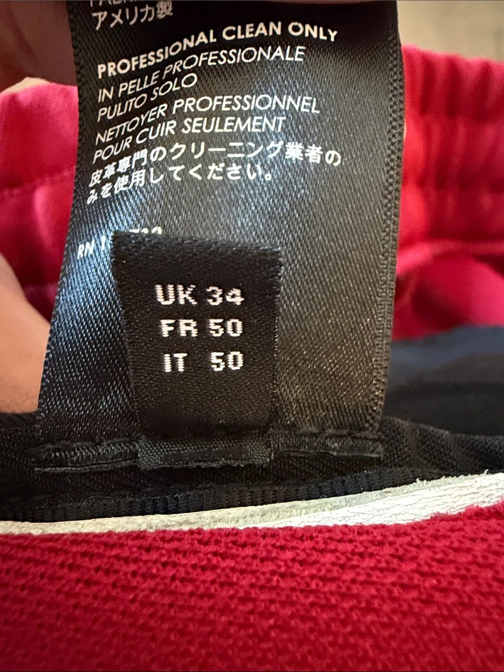Red Track Pants with Side Stripe Detail